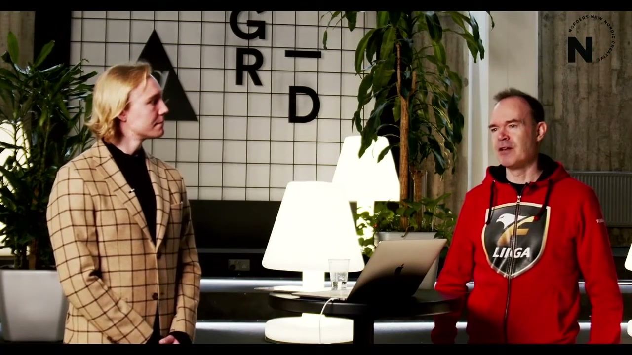 Ronny Eriksson and Peter Vesterbacka in a studio at Nordic Day 2021